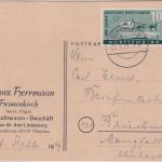FZ/Württ. - 10 Pfg. 100 J. dt. Briefmarke Karte Heimenkirch - Bruckmühl 27.9.49