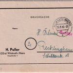 All.Bes. - Wickrath (Niers) 25.5.46 L1 Gebühr bezahlt Faltdrucksache