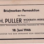 All.Bes. - Wickrath (Niers) 25.5.46 L1 Gebühr bezahlt Faltdrucksache