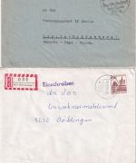DR/BRD - Wachtendonk Brief/Einschreibekarte/Einschreibebrief 1943/1996