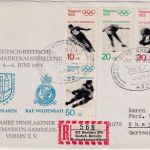 BRD - Dinslaken 1971 Dt.-Brit. Briefmarkenausstellung Einschreibebrief n. Rheydt