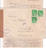 BRD - 3x10 Pfg. Bauten Zensurbrief n. ÖSTERREICH Essen - Wien 1951