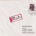 BRD - 550 Pfg. SWK Einschreibebrief/FDC (Selbstklebelabel) Emdsdetten 11.8.94