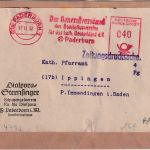 BRD - Paderborn 17.11.52 40 Pfg. AFS "Bonifatiusverein" Zeitungsdrucksache-Vds.