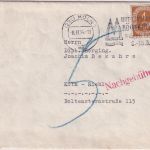 BRD - 4 Pfg. Posthorn Ortsbrief Köln 8.11.54 Nachporto