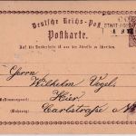 DR - 1/2 Gr Brustschild Ganzsache/Ortskarte Cöln Stadt-Post-Expedition No.2 1873