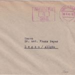 Bizone - Köln 28.6.49 4 Pfg. Postfreistempel Drucksache n. Legau