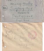 All.Bes. - Kriegsgefangenenpost 1946/48 aus JUGOSLAWIEN n. Siegburg 21 Belege