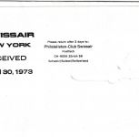 Schweiz - 3x40 Rp. Rosen Lufo-Einschreibebrief SWISSAIR Erstflug Zürich 29.1.73