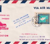 Zypern - 100 M. FIS-Kongress Lupobrief/SWISSAIR Erstflug Zuleitungspost 1973