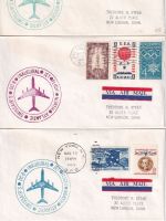 USA - SWISSAIR DC8 Nordatlantik Erstflug 30.5.1960 3 Belege