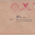 Bizone - Wuppertal-Elberfeld 1949 20 Pfg. Postalia-AFS "Klischan&Co." Brief