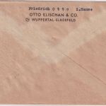 Bizone - Wuppertal-Elberfeld 1949 20 Pfg. Postalia-AFS "Klischan&Co." Brief