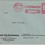 DR - Velbert 1936 12 Pfg. AFS "Heidmann GmbH" Brief n. hamburg