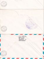 USA/UNO NY - SWISSAIR Erstflug New York/Zürich 1.4.1971 3 Flugpostbriefe