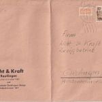 FZ/Württ. - 40 Pfg. 3. Ausgabe + WoBa Reutlingen - Geislingen 21.12.49