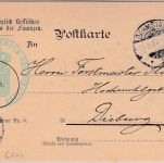 DR - Darmstadt 1904 Frei lt. Avers No.5 (Finanzministerium) Karte n. Dieburg