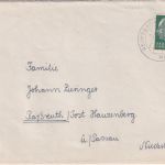 Saarland - 15 F. Heuss Brief Reimsbach ü. Merzig - Raßreuth b. Passau 1958