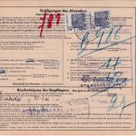 BRD - 2x1 DM Bed. Deutsche u.a. Paketkarte n. BELGIEN Roxheim - Herbesthal 1966