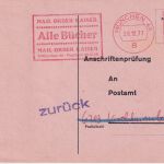 BRD - München 1977 Anschriftenprüfung n. Kirchheimbolanden