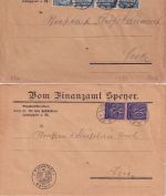 DR - Speyer 1922-1925 5 Dienstbriefe/meist Ortsbriefe