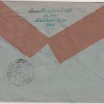 All.Bes. - 1 M. Taube ua. Einschreibebrief Adelsheim - Neureut ü. Karlsruhe 1948