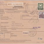 BRD - 2 DM Bed. Deutsche u.a. Paketkarte n. BELGIEN Haubersbronn - Eupen 1966