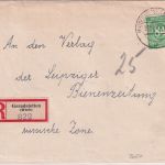 All.Bes. - (14) Geradstetten (Württ.) Einschreibebrief n. Leipzig 20.11.47