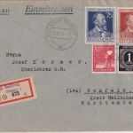 All.Bes. - 24+75 Pfg. Stephan u.a. Einschreibebrief Heilbronn - Bonfeld 6.6.47