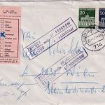 BRD - 50+20 Pfg Brandenburger Tor Brief n. ÖSTERREICH Ludwigsburg 22.1.73 Retour