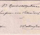 Württemberg - Crailsheim L1 Dienstbrief n. Wallerstein 1826 - mit Inhalt