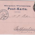 Württemberg - Kirchheim u. Teck 1898 priv. Postkartenvrodruck n. Rothenburg