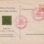 BRD - Karlsruhe 100 Jahre Badenmarken SST 3 Schmuckkuverts 1.5.1951