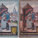 Württemberg - Ulm "wird württembergisch 1810" 2 farb. Künstlerkarten 1910