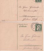 Bayern - Voehringen (17.9.1912) K1/fehlende Datum-Zeitgruppe 5 Pfg. Ganzsache