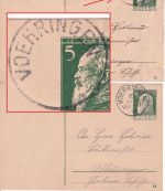 Bayern - Voehringen (17.9.1912) K1/fehlende Datum-Zeitgruppe 5 Pfg. Ganzsache