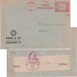 DR - München 25 10.3.43 25 Pfg. AFS "Robel-Maschinen" Zensurbrief i.d. SCHWEIZ