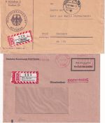 BRD - München Postsparkassenamt 1965/1992 2 Einschreibebriefe
