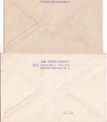 BRD - Grünwald Ub "a"/"c" 2 Einschreibebriefe n. Diessen 1964