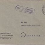 FZ/Württ. - (14b) Wachendorf ü. Rottenburg Landpost-Ra2 Brief + WoBa 21.12.49