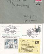 Bayern/BRD - Wessling 7 Belege 1933/1993 darunter Auslandspaketkarte etc.