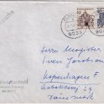 BRD - 40+10 Pfg. kl. Bauwerke Drucksache n. DÄNEMARK Planegg - Kopenhagen 1966