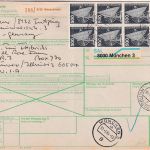 BRD - 10x500 Pfg. I&T u.a. Paketkarte i.d. USA Wessobrunn - Aurora 1984