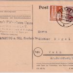 Bizone - 6 Pfg. Kölner Dom u.a. Karte Starnberg - Wain 1948