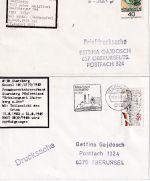 BRD - Starnberg Masch.werbestempel ex 1977/90 6 Briefe