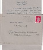 DR - Bad Wiessee 28.3.45 Brief KLV-Lager Hotel Albrecht n. München - mit Inhalt