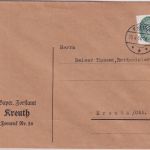 DR - 8 Pfg. Strohhut Ortsdienstbrief (Forstamt) Kreuth 30.4.34 - ohne Inhalt