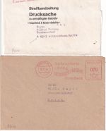 Bizone/BRD - Rosenheim 1949/1980 20+60 Pfg. AFS "Oberbayerisches Volksblatt"