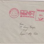 Bizone - Rosenheim 24.3.49 4 Pfg. AFS "Senft" Drucksache n. Legau
