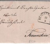 Bayern - Reichenhall 23/3 HKS Dienstbrief n. Traunstein 1866 - mit Inhalt